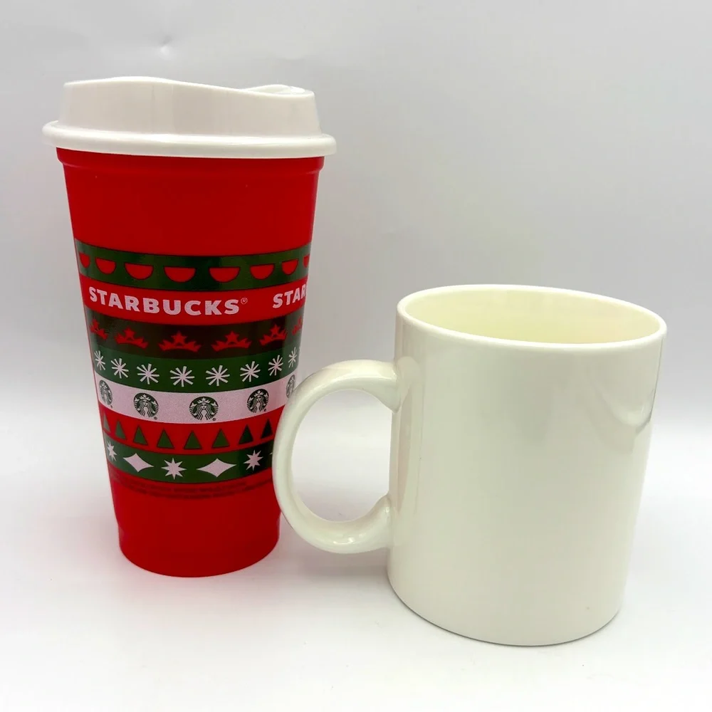 Starbucks Pair of Christmas Drinkware - Tumbler and Mug